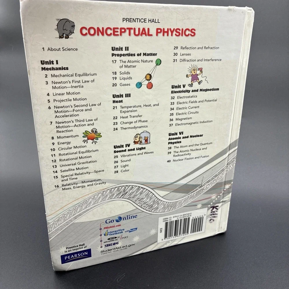 Prentice Hall Conceptual Physics Hardcover Paul G. Hewitt Textbook
